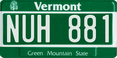VT license plate NUH881