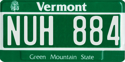 VT license plate NUH884