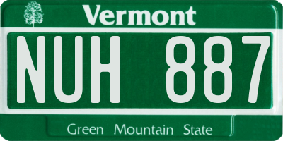 VT license plate NUH887
