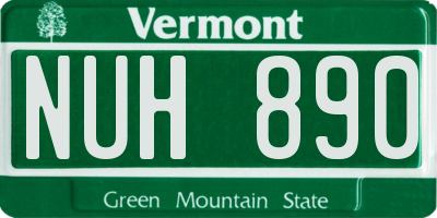VT license plate NUH890