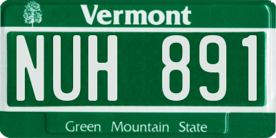 VT license plate NUH891