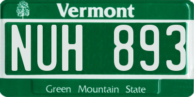 VT license plate NUH893