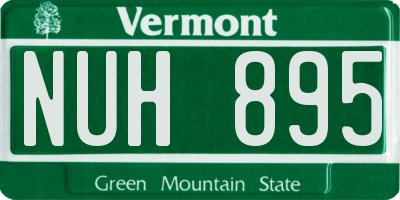 VT license plate NUH895
