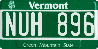 VT license plate NUH896