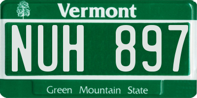 VT license plate NUH897