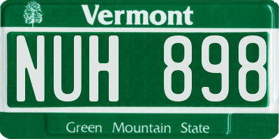 VT license plate NUH898