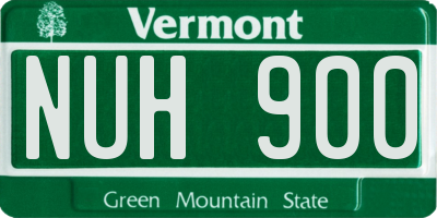 VT license plate NUH900