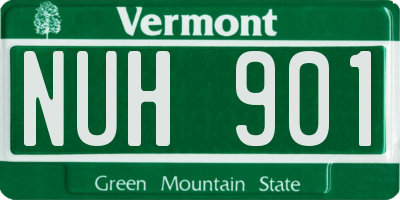 VT license plate NUH901
