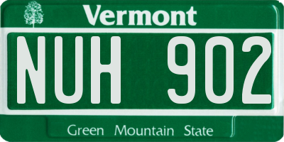 VT license plate NUH902