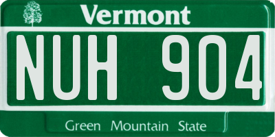 VT license plate NUH904