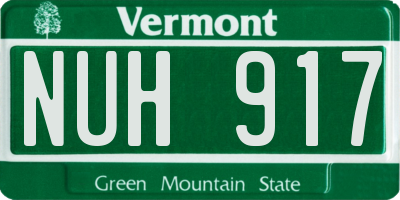 VT license plate NUH917
