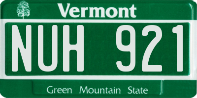 VT license plate NUH921