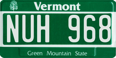 VT license plate NUH968