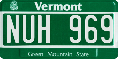 VT license plate NUH969