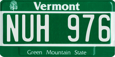 VT license plate NUH976