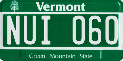 VT license plate NUI060