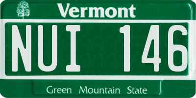 VT license plate NUI146