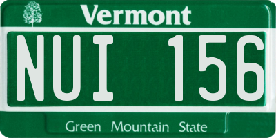VT license plate NUI156
