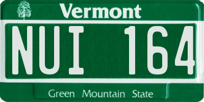 VT license plate NUI164