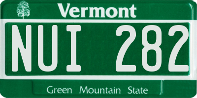 VT license plate NUI282