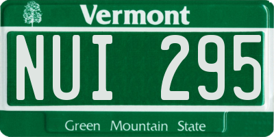 VT license plate NUI295