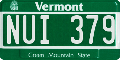 VT license plate NUI379