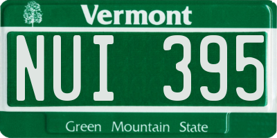 VT license plate NUI395