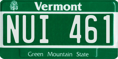 VT license plate NUI461