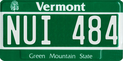 VT license plate NUI484