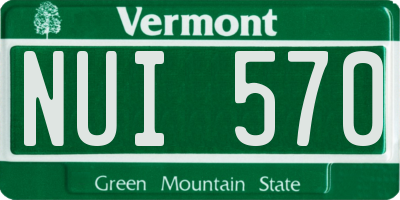 VT license plate NUI570