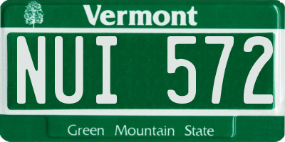 VT license plate NUI572