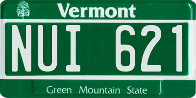 VT license plate NUI621