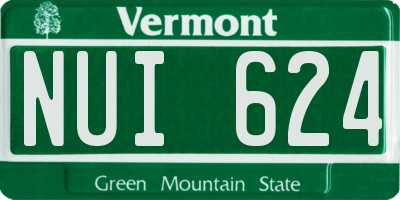 VT license plate NUI624