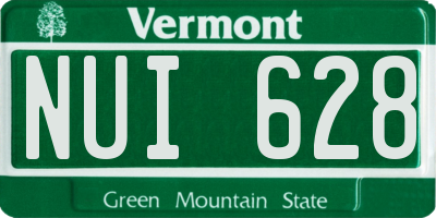 VT license plate NUI628