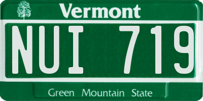 VT license plate NUI719