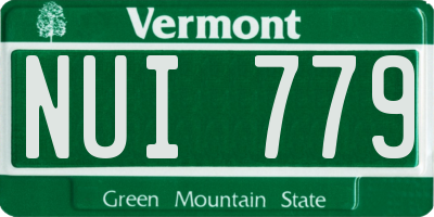 VT license plate NUI779