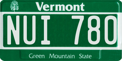 VT license plate NUI780