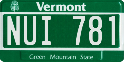 VT license plate NUI781
