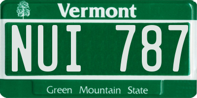 VT license plate NUI787