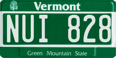 VT license plate NUI828