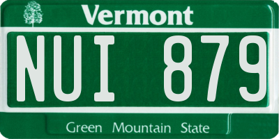 VT license plate NUI879