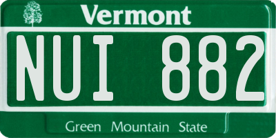 VT license plate NUI882