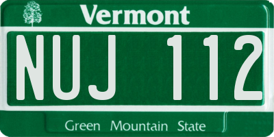 VT license plate NUJ112