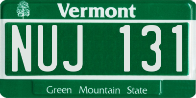 VT license plate NUJ131