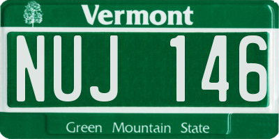 VT license plate NUJ146