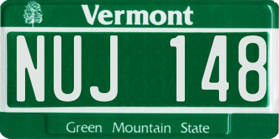 VT license plate NUJ148