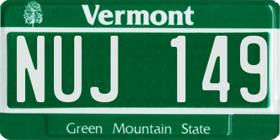 VT license plate NUJ149