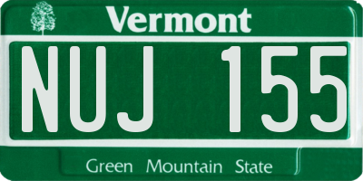 VT license plate NUJ155