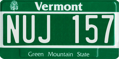 VT license plate NUJ157
