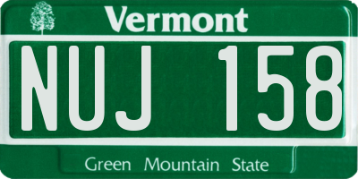 VT license plate NUJ158